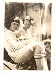 Snapshot of two young women on a hammock
