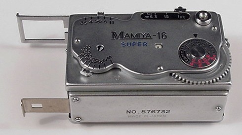 Back of Mamiya-16 Super Camera