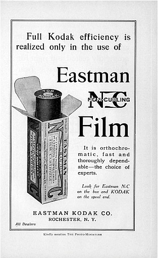 Kodak Non Curling Film Advertisement