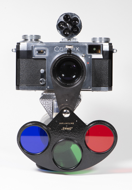 Contax IIa with Omag Tri-Color Filter Holder