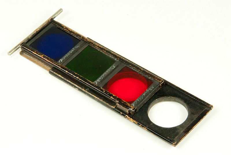 sliding tri-color filter holder